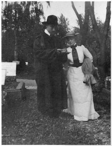 Andre Gide og Maria van Rysselberghe, Weimar, Tyskland, 1903 af French Photographer